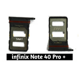 Sim Tray Card Holder For Infinix Note 40 Pro Plus 5G : Black
