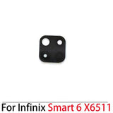 Back Rear Camera Glass Lens For Infinix Smart 6 : Black