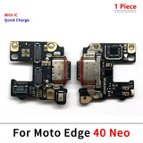 Charging Connector Flex / PCB Board Port For Moto Edge 40 Neo 5G