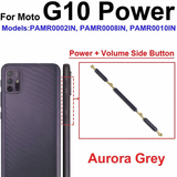 External Side Button Out Keys Power Volume Buttons For Moto G10 Power Aurora Grey