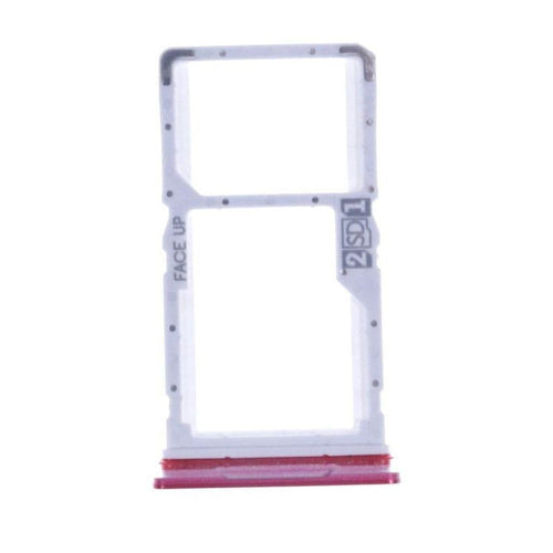 Sim Tray Card Holder For Moto G84 : Red Magenta