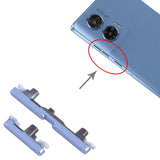 External Side Button Out Keys Power Volume Buttons For Moto G96 5G Blue