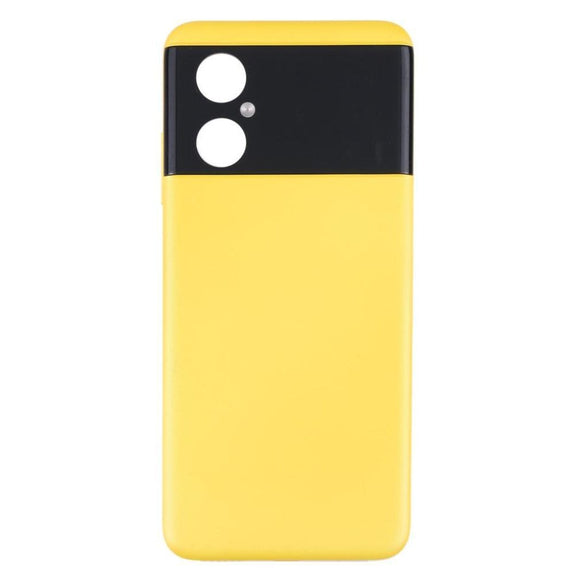 Back Panel Cover For Poco M4 5G India : Yellow