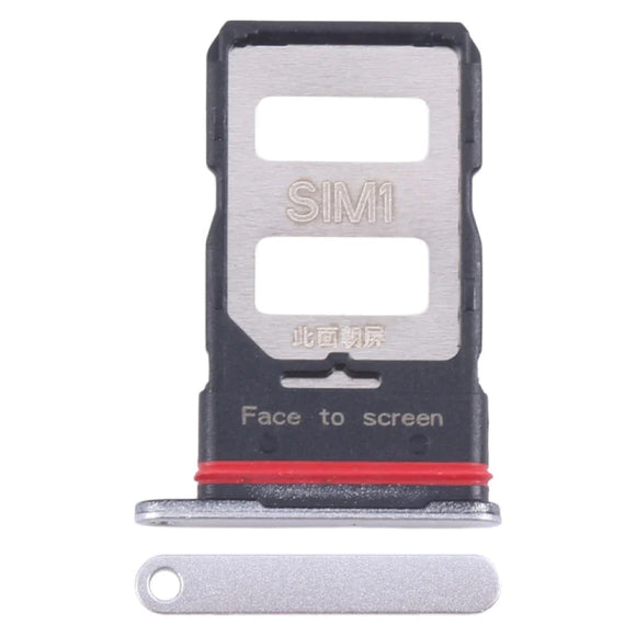 Sim Tray Card Holder For Poco X6 Pro : Silver