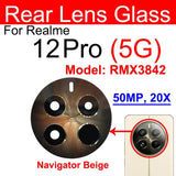 Back Rear Camera Glass Lens For Realme 12 Pro 5G : Beige