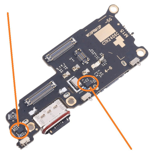 Charging Port PCB Board Flex For Realme 12 Pro 5G (Fast Charging Network ICs)