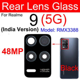 Back Rear Camera Glass Lens For Realme 9 India 5G : Black