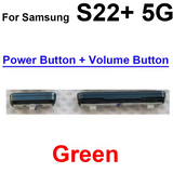 External Side Button Out Keys Power Volume Buttons For Samsung S22 Plus 5G Green