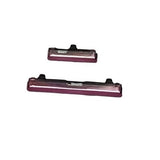 External Side Button Out Keys Power Volume Buttons For Samsung S22 Ultra 5G Burgundy Red
