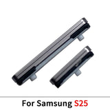 External Side Button Out Keys Power Volume Buttons For Samsung S25 5G Silver