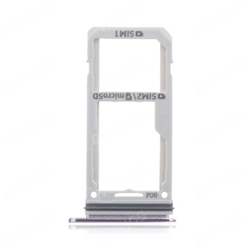 Dual Sim Tray Card Holder For Samsung Galaxy S8 : Purple
