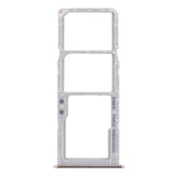 SIM Card Holder Tray For Samsung A51 : Silver / White