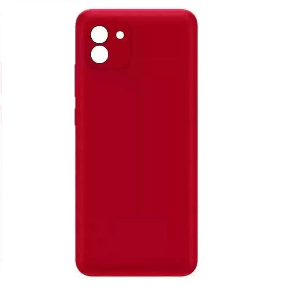 Back Panel Cover For Samsung Galaxy A03 4G : Red