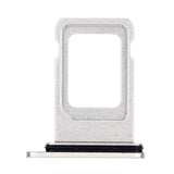 Single SIM Card Holder Tray For iPhone 11 : White / Silver