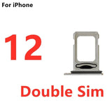 Dual SIM Card Holder Tray For Apple iPhone 12 : White