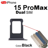 Dual Sim Tray Card Holder For iPhone 15 Pro Max : Black