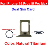 Dual Sim Tray Card Holder For iPhone 15 Pro Max : Titanium