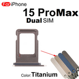 Dual Sim Tray Card Holder For iPhone 15 Pro Max : Titanium