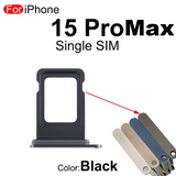Single Sim Tray Card Holder For iPhone 15 Pro Max : Black