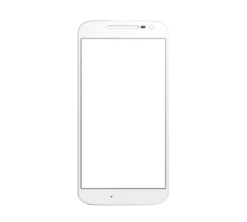 Front Glass For Moto G4 : White