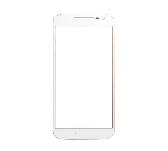 Front Glass For Moto G4 : White