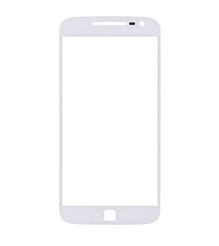 Front Glass For Moto G4 Plus : White