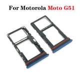 SIM Card Holder Tray For Moto G51 : Blue