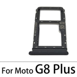 SIM Card Holder Tray For Moto G8 Plus : Blue / Black