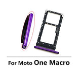 SIM Card Holder Tray For Moto One Macro : Violet