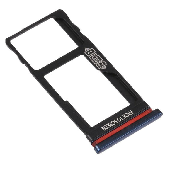 SIM Card Holder Tray For Moto One Vision : Blue