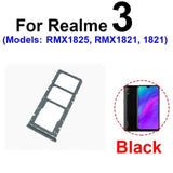 SIM Card Holder Tray For Realme 3 : Black