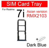 SIM Card Holder Tray For Realme 7i (RMX2103) : Dark Blue