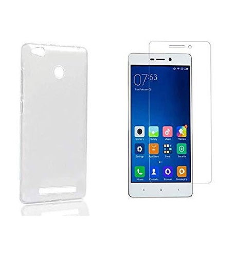 TPU Case and Tempered Glass Combo For Redmi 3s / Redmi 3s Prime