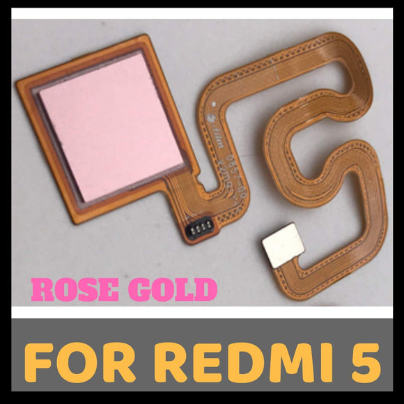 Fingerprint Sensor Scanner For Redmi 5 : Rose Gold