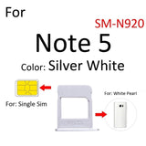 Single SIM Card Holder Tray For Samsung Galaxy Note 5 : White