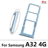 SIM Card Holder Tray For Samsung Galaxy A32 4G : Blue
