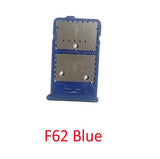 SIM Card Holder Tray For Samsung Galaxy F62 : Blue