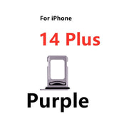 Dual SIM Card Holder Tray For Apple iPhone 14 Plus : Purple