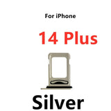 Dual SIM Card Holder Tray For Apple iPhone 14 Plus : Silver