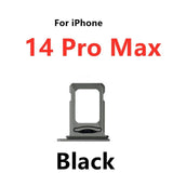 Dual SIM Card Holder Tray For Apple iPhone 14 Pro Max : Black