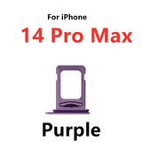 Dual SIM Card Holder Tray For Apple iPhone 14 Pro Max : Purple