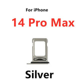 Dual SIM Card Holder Tray For Apple iPhone 14 Pro Max : Silver