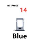 Dual SIM Card Holder Tray For Apple iPhone 14 : Blue