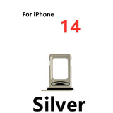 Dual SIM Card Holder Tray For Apple iPhone 14 : Silver