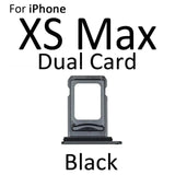 Dual SIM Card Holder Tray For Apple iPhone XS Max : Space Gray / Black