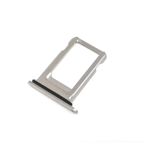 SIM Card Holder Tray For Apple iPhone XS : Silver / White