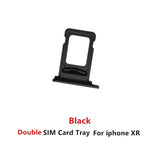 Dual SIM Card Holder Tray For Apple iPhone XR : Black