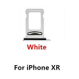 Dual SIM Card Holder Tray For Apple iPhone XR : White