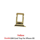 Dual SIM Card Holder Tray For Apple iPhone XR : Yellow